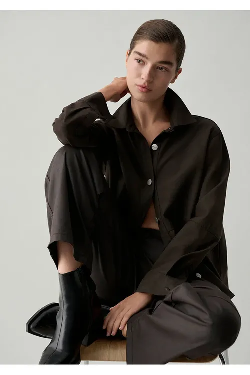 (tencel™) Lyocell Goňur Köýnek Giň/ Giňiş Biçim 1211650- 90707 - 37196276