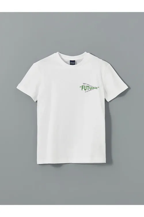 Lcw Eco Tegelek Ýaka Şekilli Erkek Çaga Tişört - 37181900