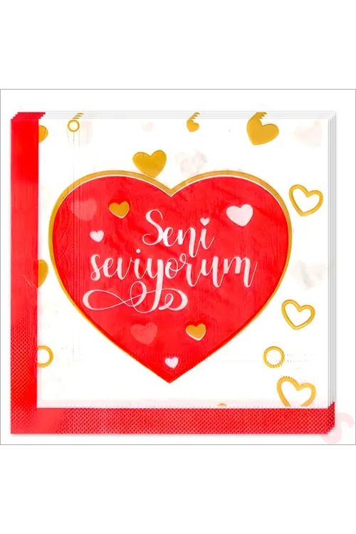 Seni Seviyorum Peçete- 20 Sany - 37179337