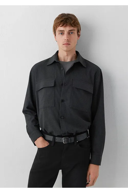 Black Jübili Goýy- Çal Köýnek Loose Fit/ Bol Rahat Biçim 0212070- 80024 - 37198176