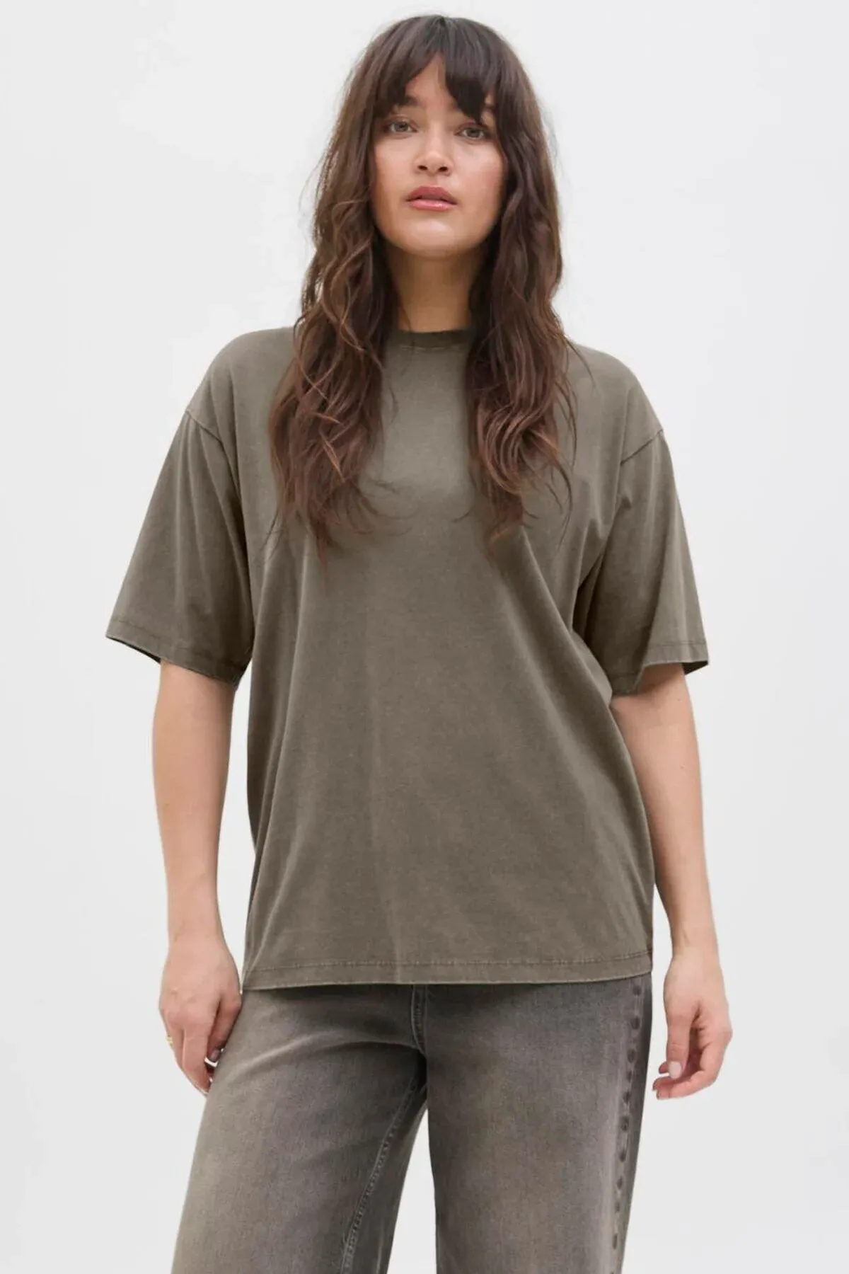 Gyz-gelin Loose Fit Kelte Ýeňli Tisört- Andrea - 37189482 — surat 1/8