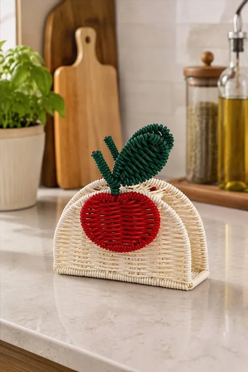 Favorite 9225 Rattan Masaüstü Peçetelik Gelşikli Rattan Trikotaj Peçetelik - 37164941