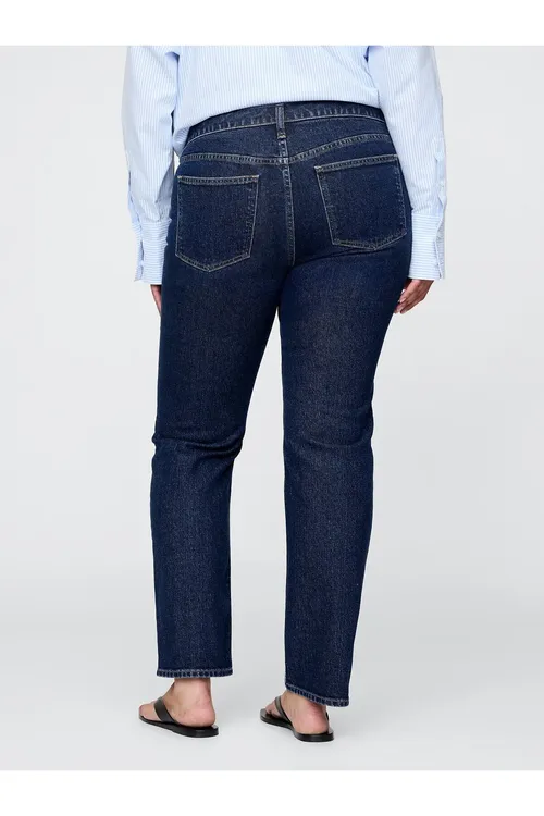 Gyz-gelin Goýy Gök Low Rise' 90s Slim Straight Jean Balak - 37176357 — surat 4/8