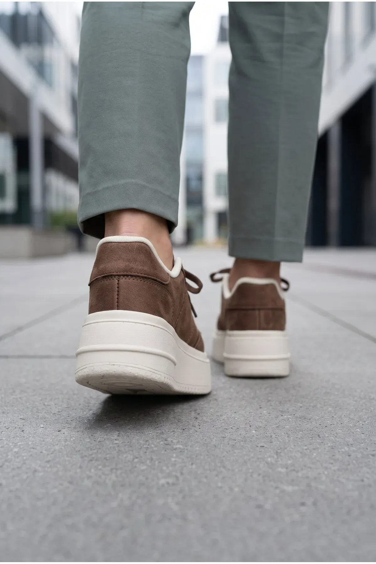 Gyz- Gelin, Zamuş Doku, 5 Cm Galyň Tabanlı, Bagjykly, Gündelik Sneaker Aýakgap - 37169344 — surat 8/8
