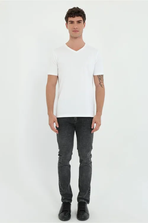 Erkek Slim Fit Çal Jean - 37143157