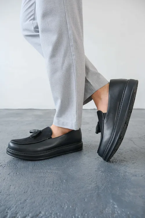 Mn002- Cst Loafer Pelle Erkek Aýakgap Gara - 37155851