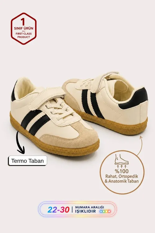 Çaga Cırt Cırtlı Gündelik Mekdep Sneaker Sport Aýakgap Kaymaz Padoş - 37166194
