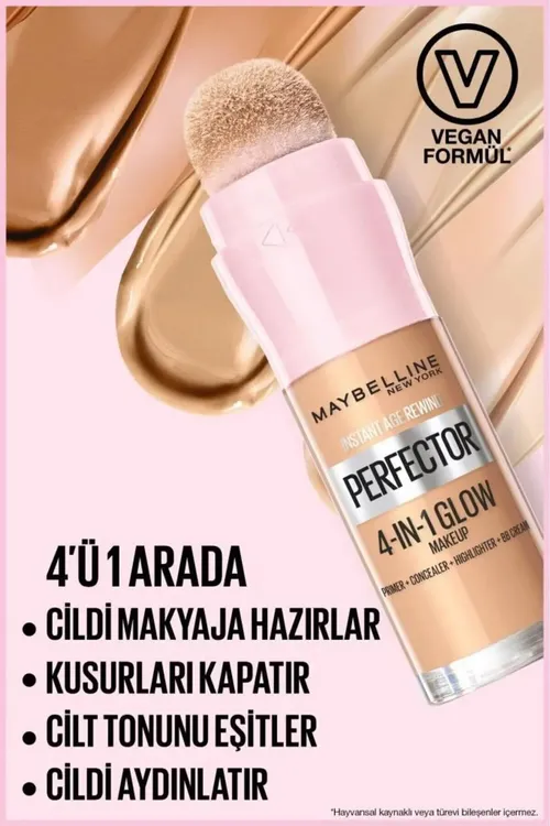 Instant Perfector Glow 4 täsir 1-de tonal esas - 00 Fair Light Original - 34094028 — surat 4/5