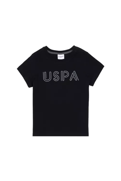 Erkek çagalar üçin gara basic tegelek ýakaly futbolka - 27198634