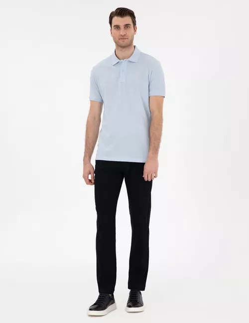 Slim Fit goýy gök kanwas balagy - 27216171