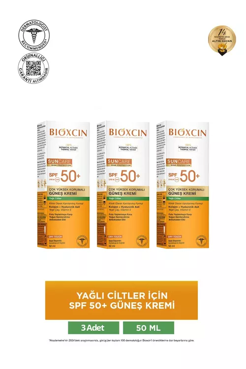 Ýagly deri üçin Sun Care SPF 50 Günden goraýjy kremi (3 sany) - 27720664