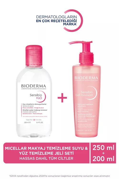 Bioderma Sensibio toplumy: misellýar suwy we ýuwunmak üçin gel - 27702567