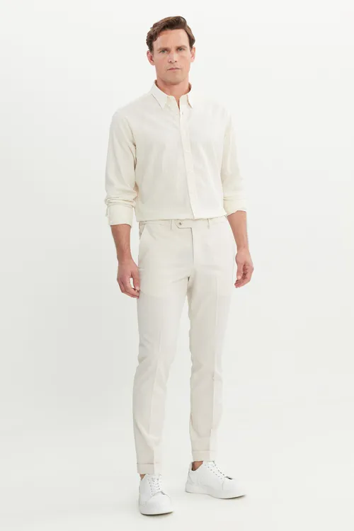 Guşakly we gapdal jibili Slim Fit balagy – sarymtyl - 28779146