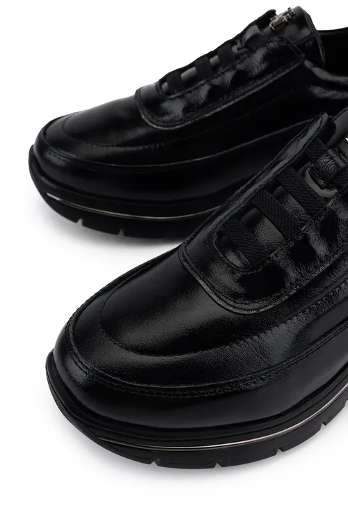 Zenanlar hakyky deri Gara ýybyk rugan Sneakers & Türgenleşik aýakgabysy - 35956574 — surat 3/5