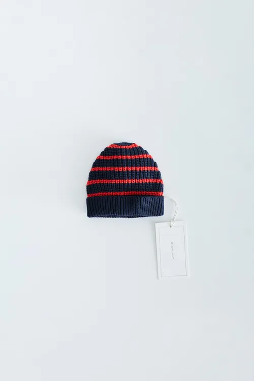 ZARA TIMELESS - Çyzykly pagta we ýüň garyndyly papak - 36525245
