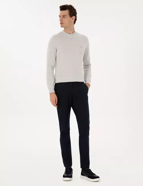 Slim Fit goýy gök kanwas balagy - 28872466