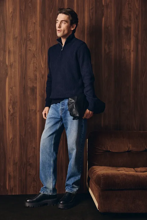 Carpe Erkek Straight Fit Goýy Gök Jean - 37200818