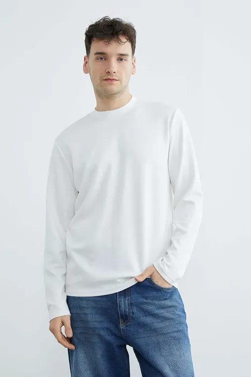 Basic tegelek ýakaly modal switer - 34101980