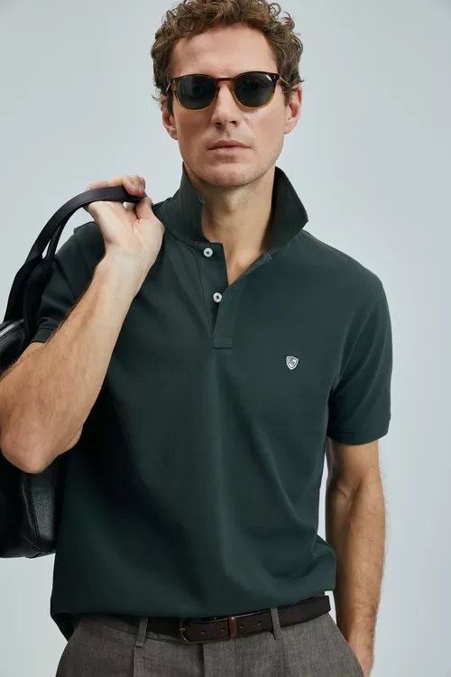 Laon Smart erkek polo-futbolkasy haki reňkli - 27365692