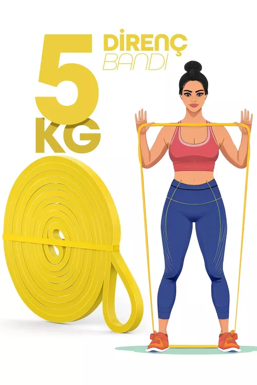 Turnik çekinmek üçin espander 5 kg sary (ýeňil) - 27767641