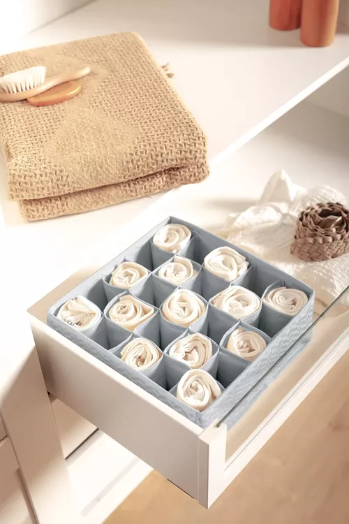 Içgi we joraplar üçin 25 öýjükli organaýzer, 28x28x12 sm - 27758820
