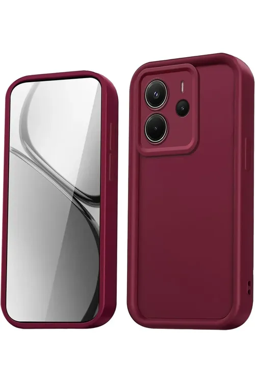 Xiaomi Redmi Note 14 4G üçin urga dözümli ýumşak çehol, goýy gyzyl - 27749738