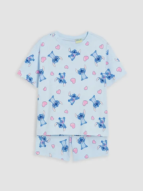 Stitch suratly gyz çaga şortikli pijama toplumy - 36535108
