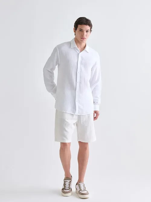 Regular Fit Ýeňli Müslin Erkek Köýnek - 28892481 — surat 2/3