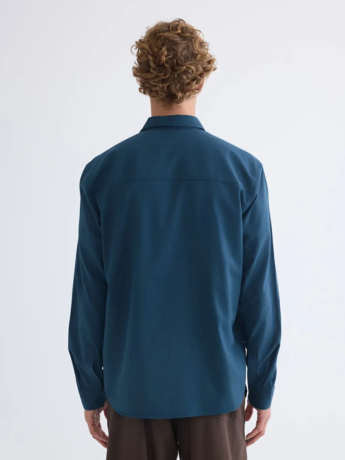 Regular Fit Ýeňli Gabardin Erkek Köýnek - 28883180 — surat 4/4