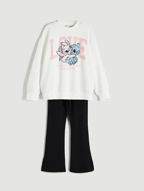 Stitch Şekilli Gyz Çaga Sweatshirt We Balak 2' Li - 28881820 - 36676751 | Ref: 187422