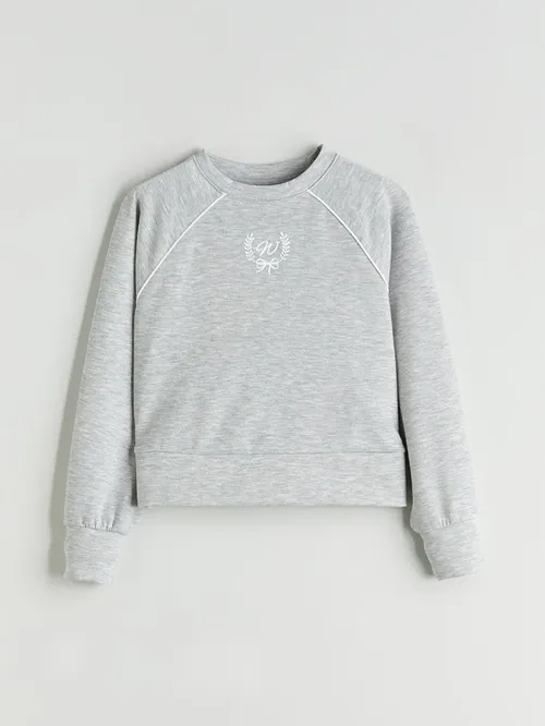 Tegelek Ýaka Şekilli Gyz Çaga Sweatshirt - 28882172 — surat 2/5