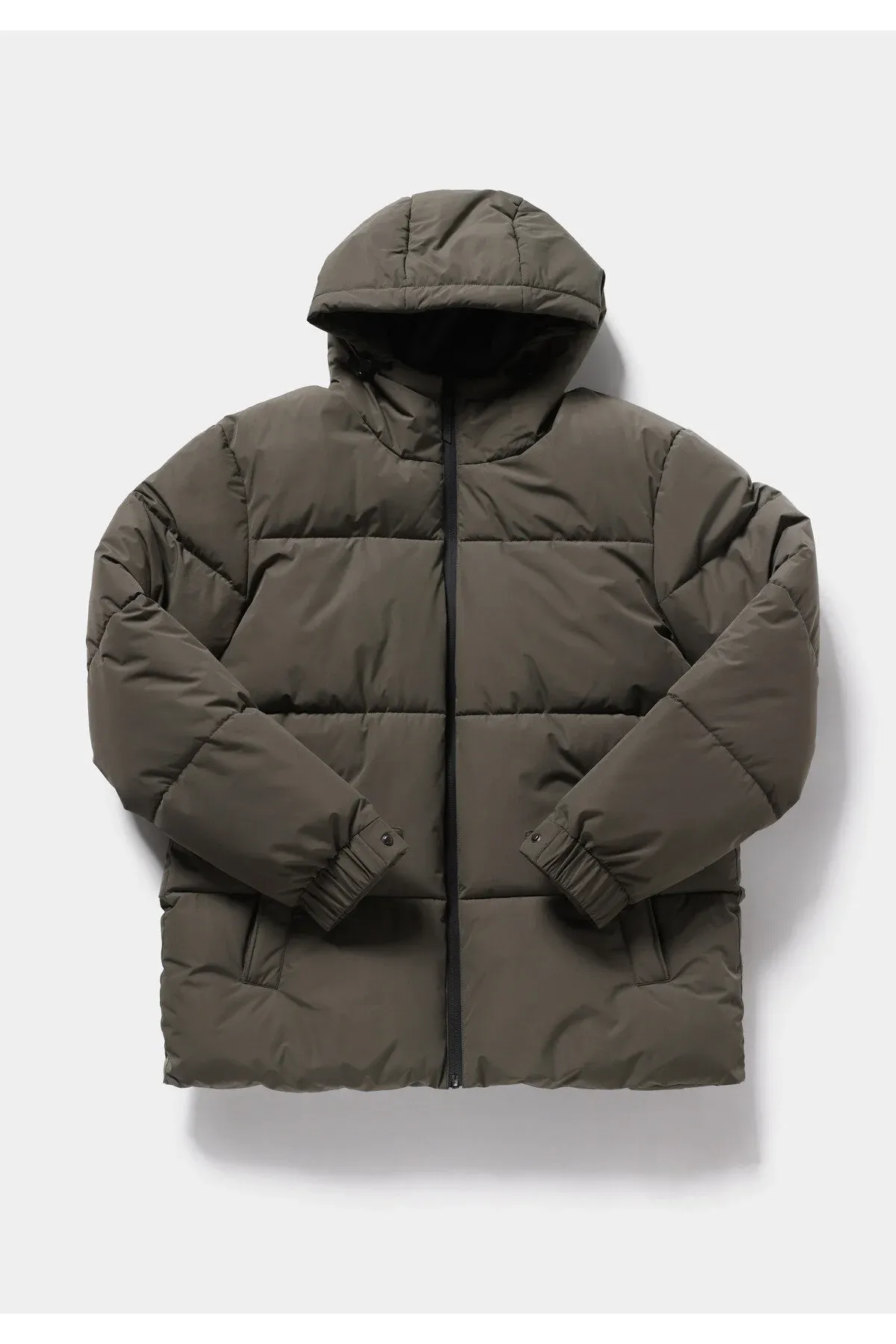 Regular Fit Kapuşonly Ilikli Işlikli Erkek Ýaşyl Kurtka - 37208698 — surat 6/7
