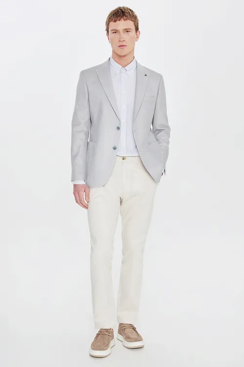 Çal reňkli gyrly ýakaly jübili blazer žaket, slim fit - 34121299