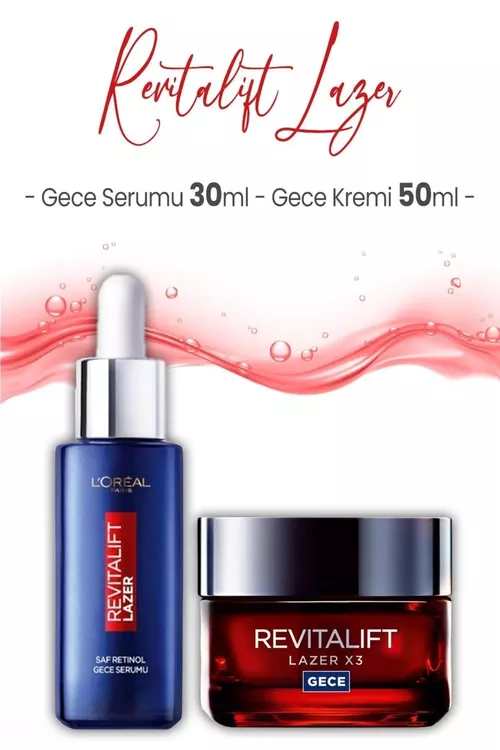 Revitalift Lazer toplumy: retinolly syworotka we gijeki krem - 19372184