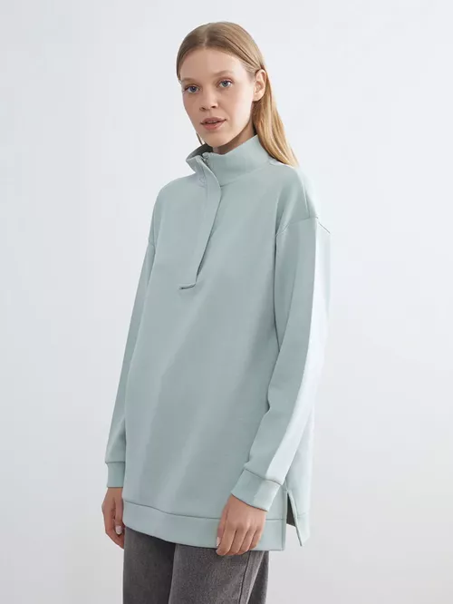 Dik Ýaka Gyz-gelin Sweatshirt Kitel - 28889008