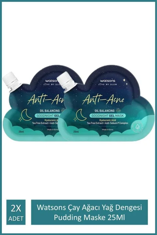 Ýaglylygy deňlemek üçin çaý agajy puding-maskasy 25 ml 2 sany - 29843175