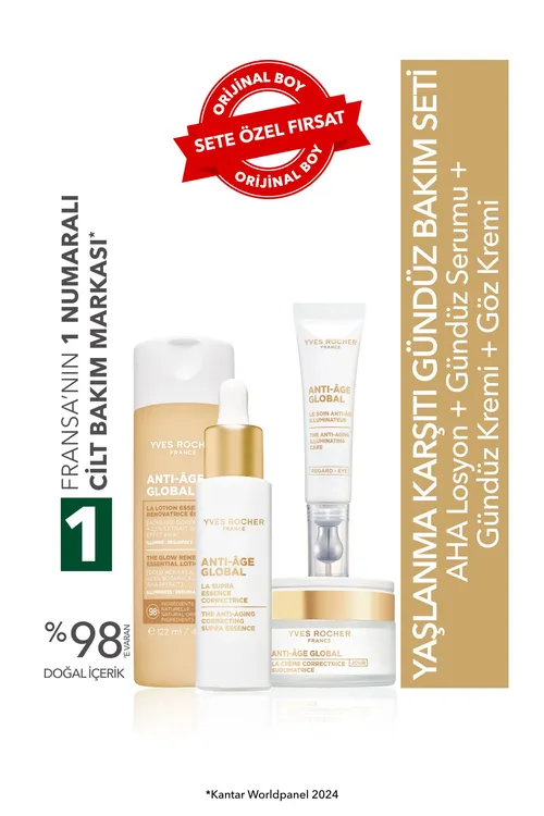 Garrylyga garşy gündizki ideg toplumy — gündizki krem 50 ml, gündizki sarym 30 ml, göz kremi 15 ml we AHA losýony - 34199129