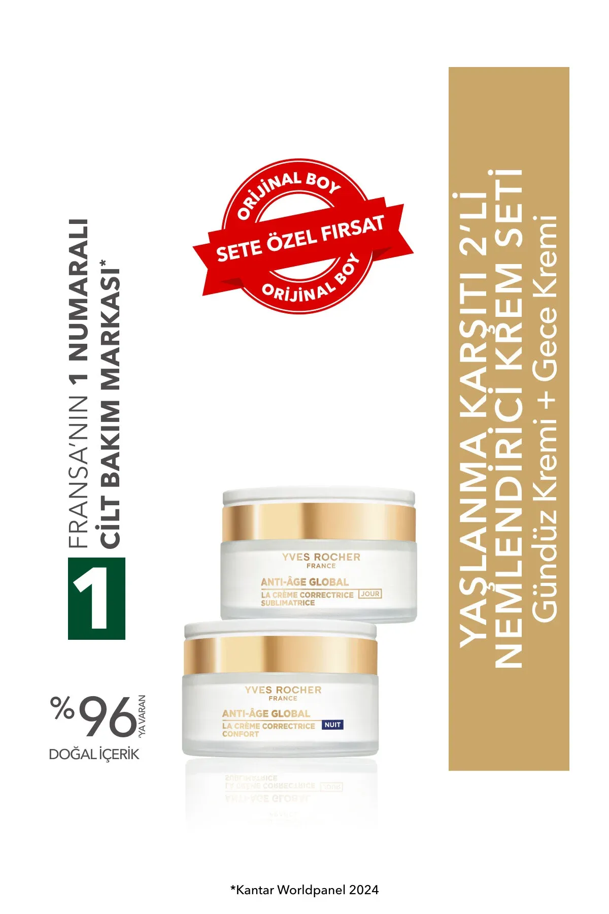 Garrylyga garşy 2-li nemlendiriji krem toplumy — gündizki krem 50 ml we gijeki krem 50 ml - 34199124 — surat 1/3