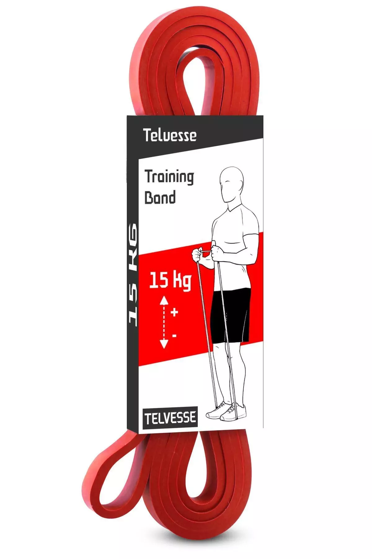 Maşklar üçin fitnes-rezini 15 kg, gyzyl, ortaça - 25801847 — surat 2/8