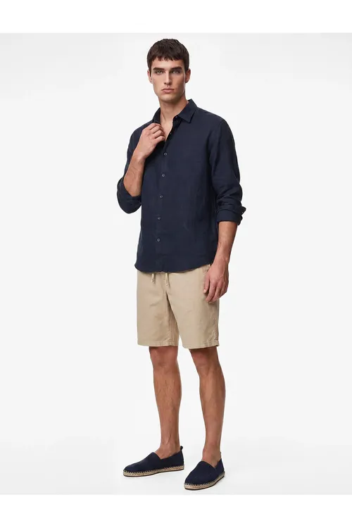 Uzyn ýeňli Regular Fit zygyr köýnek - 36380551