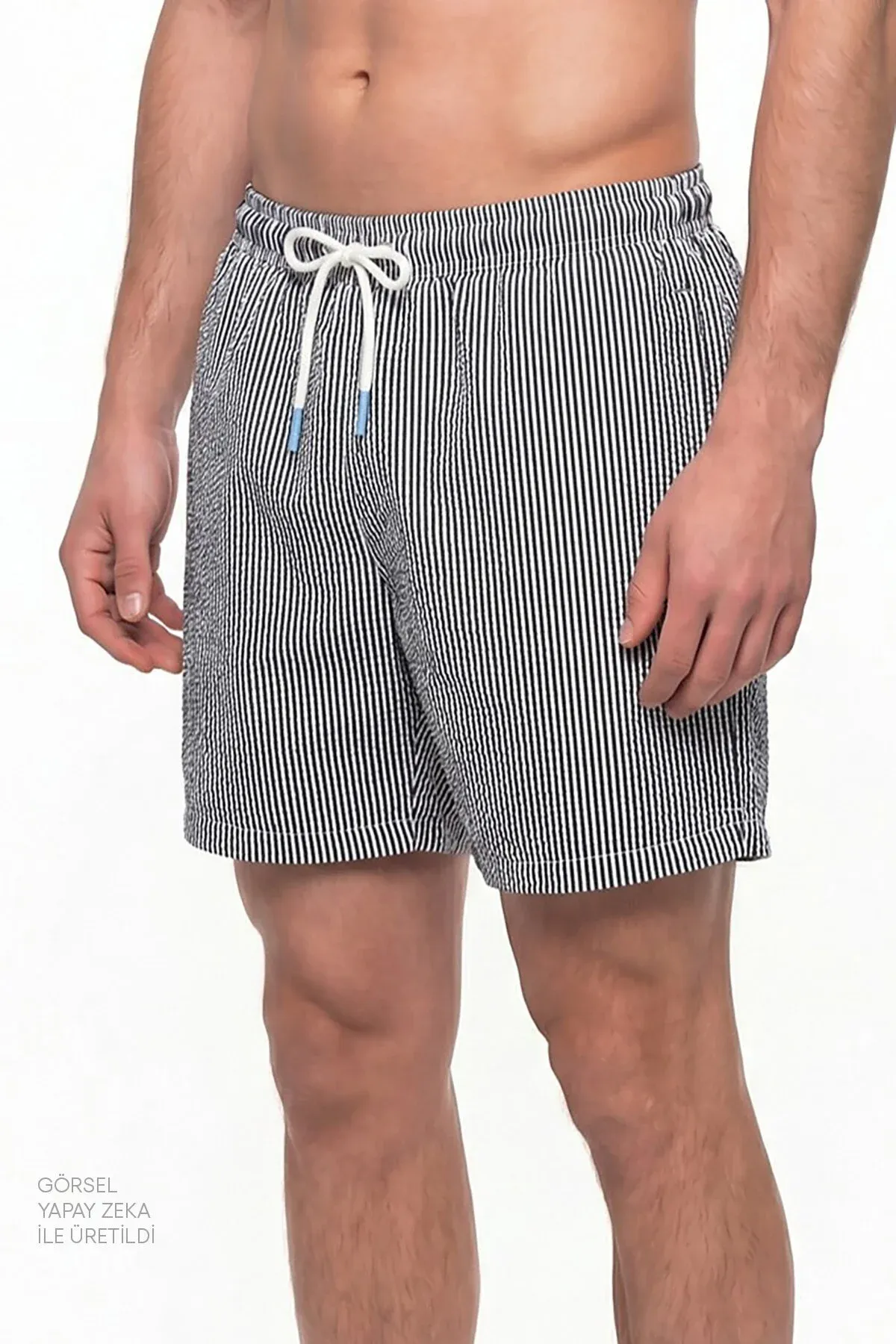 Erkek adam indigo Navy Tissue şorty - 35811540 — surat 3/4