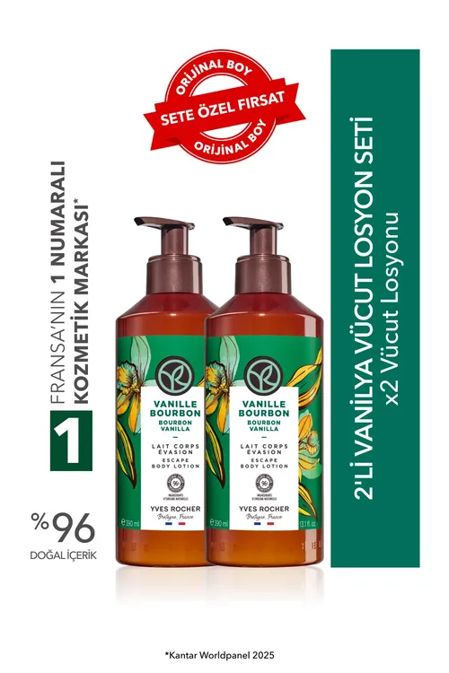 2-li wanilýa beden losýon toplumy - beden losýony 390 ml x 2 - 36543374