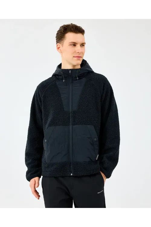 M Comfort Hoodie Sherpa erkek gara kurtkasy - 31581905