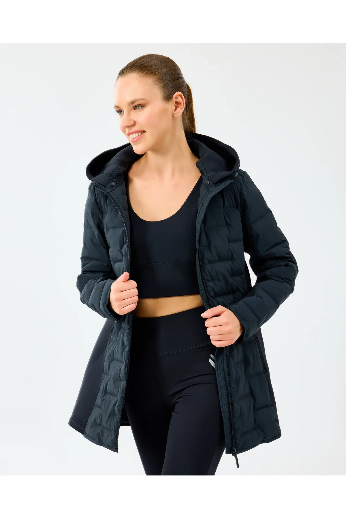 W Full Zip Jacket syrma zynjyrly gara aýallar kurtkasy - 31581913 — surat 4/7