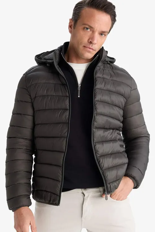 Kapüşonly Slim Fit ýeňil kurtka N4661AZ24AU - 31560092