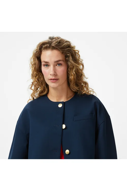 Tommy Hilfiger Punto Crop Lady zenanlar üçin gök blazer penjegi - 33459205 — surat 8/8