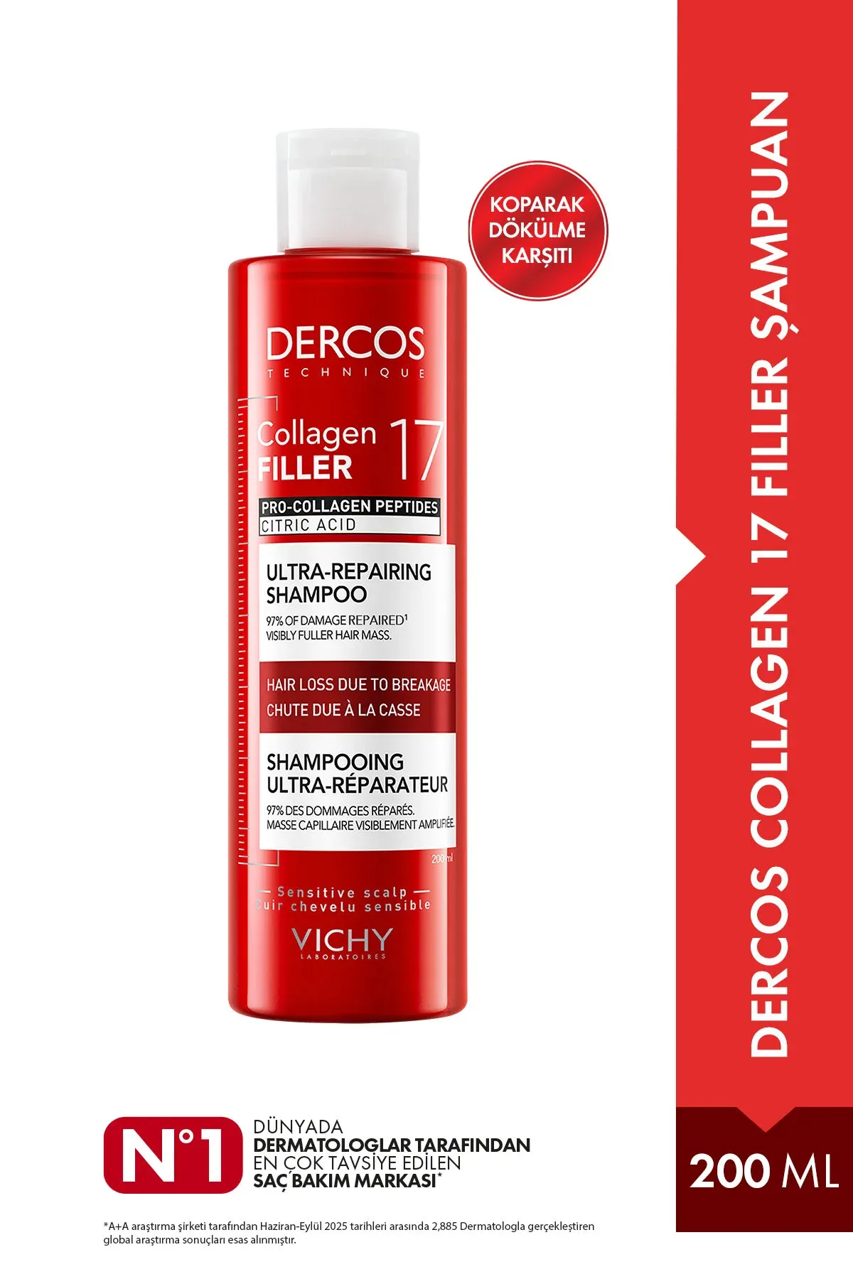 Dercos Collagen 17 Filler şampuny, 200 ml - 34200387 — surat 1/8