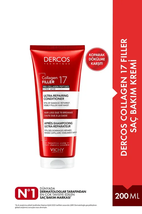 Dercos Collagen 17 Filler saç ideg kremi, 200 ml - 34200386
