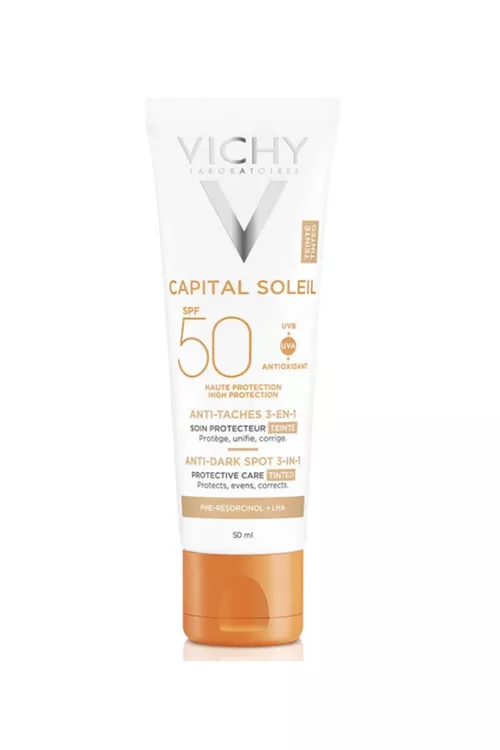 CAPITAL SOLEIL pigment tegmelerine garşy ýüz kremi SPF 50+, 50 ml - 25376087