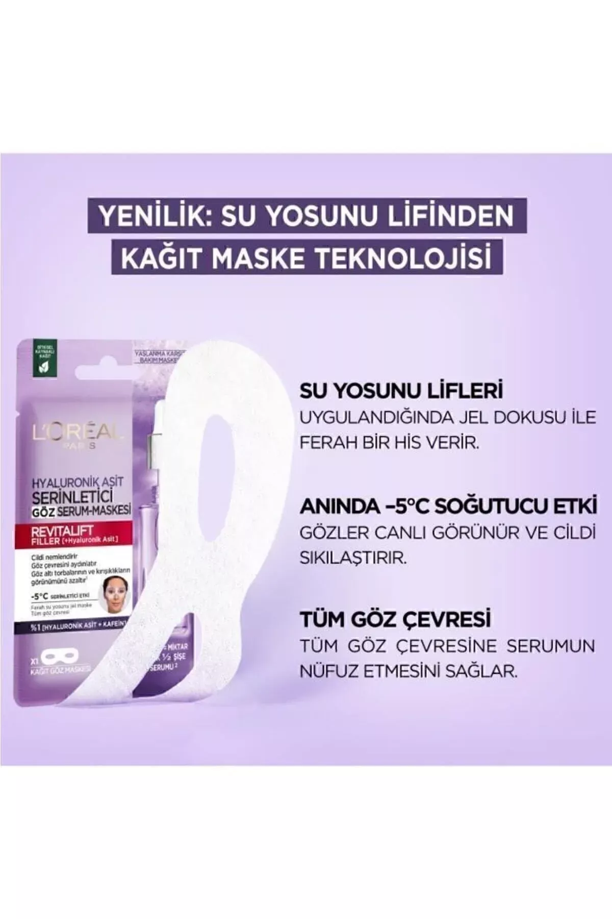 Revitalift Filler göz töweregi üçin sowadyjy maskalar toplumy, 3 sany - 23047913 — surat 5/8